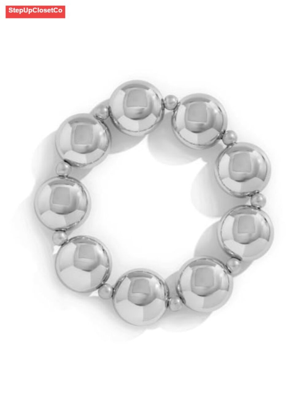 Chunky Irregular Gold Bead Stretch Bracelet Dainty Jewelry